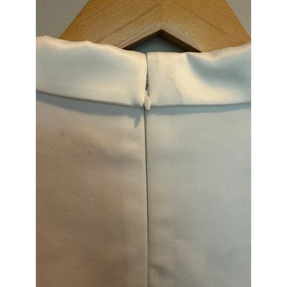 Adrianna Papell Crepe Tuxedo Sheath Dress Women’s Size 2 Ivory Cocktail NWT - Picture 10 of 10